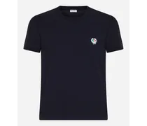 T-shirt Girocollo In Cotone Stretch - Uomo Intimo E Loungewear Blu