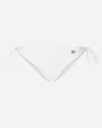 Dolce & Gabbana Slip Con Fiocchi Da Mare - Donna Beachwear Bianco Jersey Bianco