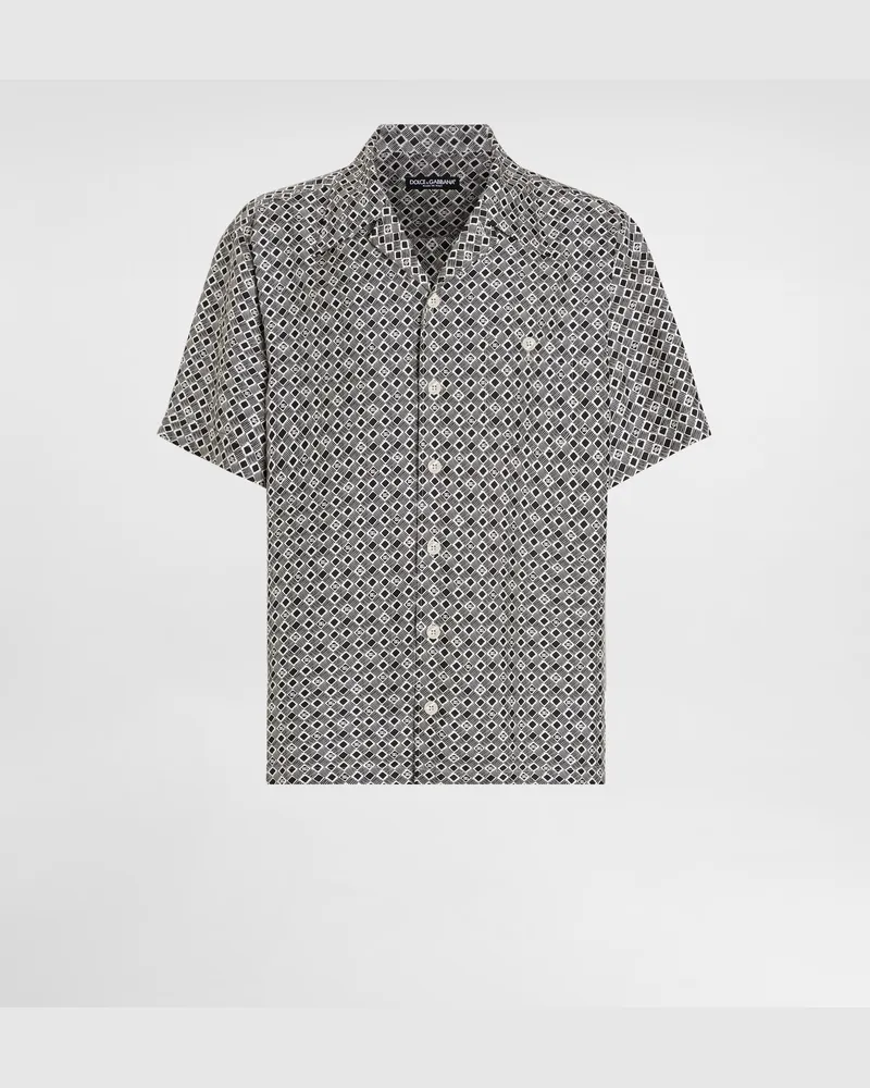 Dolce & Gabbana Camicia In Seta Con Stampa Cravatteria - Uomo Camicie Stampa Stampa
