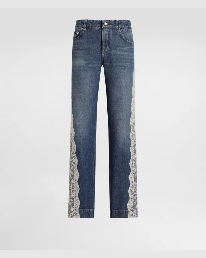 Dolce & Gabbana Pantaloni 5 Tasche In Denim - Donna Denim Multicolore Variante