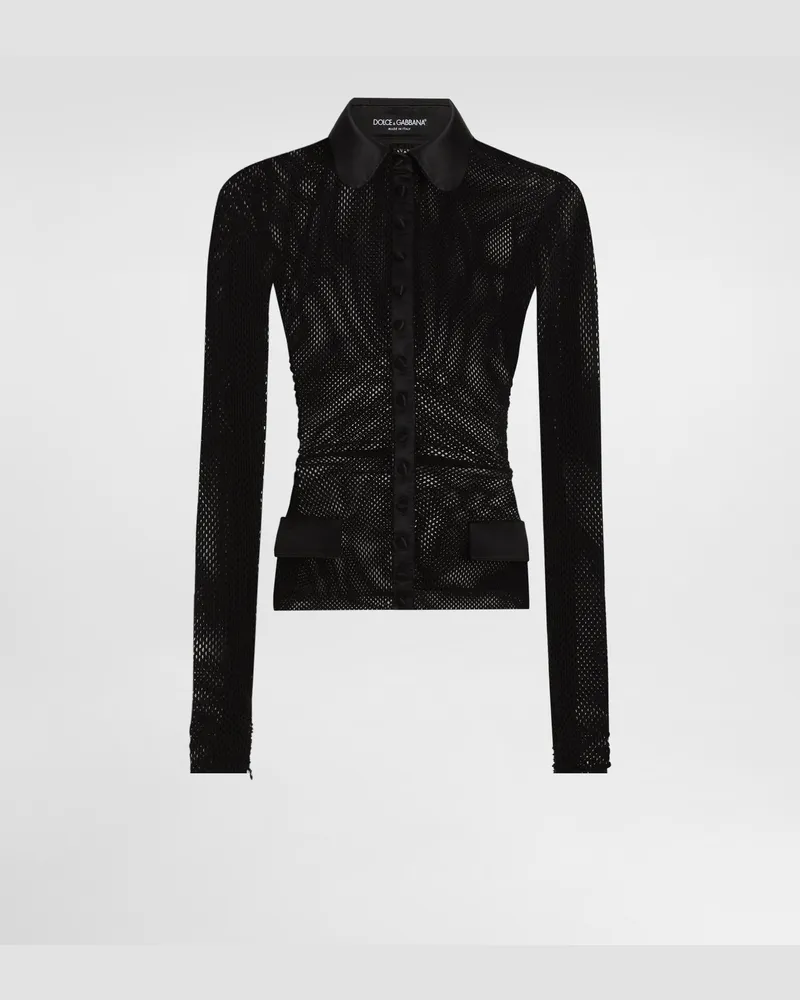Dolce & Gabbana Giacca Camicia In Rete - Donna Giacche E Blazer Nero Nero