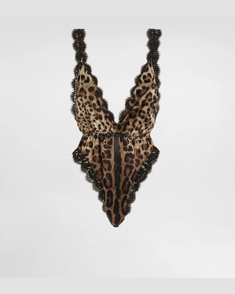 Dolce & Gabbana Body In Raso Stampa Leo - Donna Collection Stampa Animalier Leo