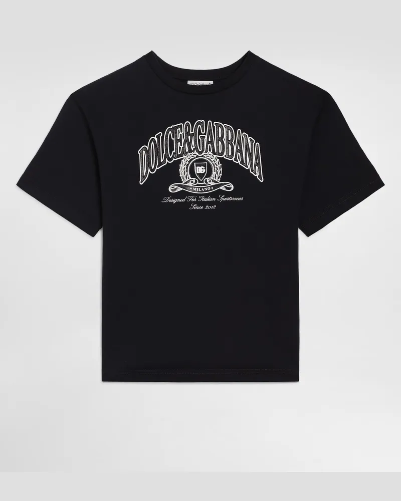 Dolce & Gabbana T-shirt In Jersey Con Logo - Uomo Collection Blu Blu
