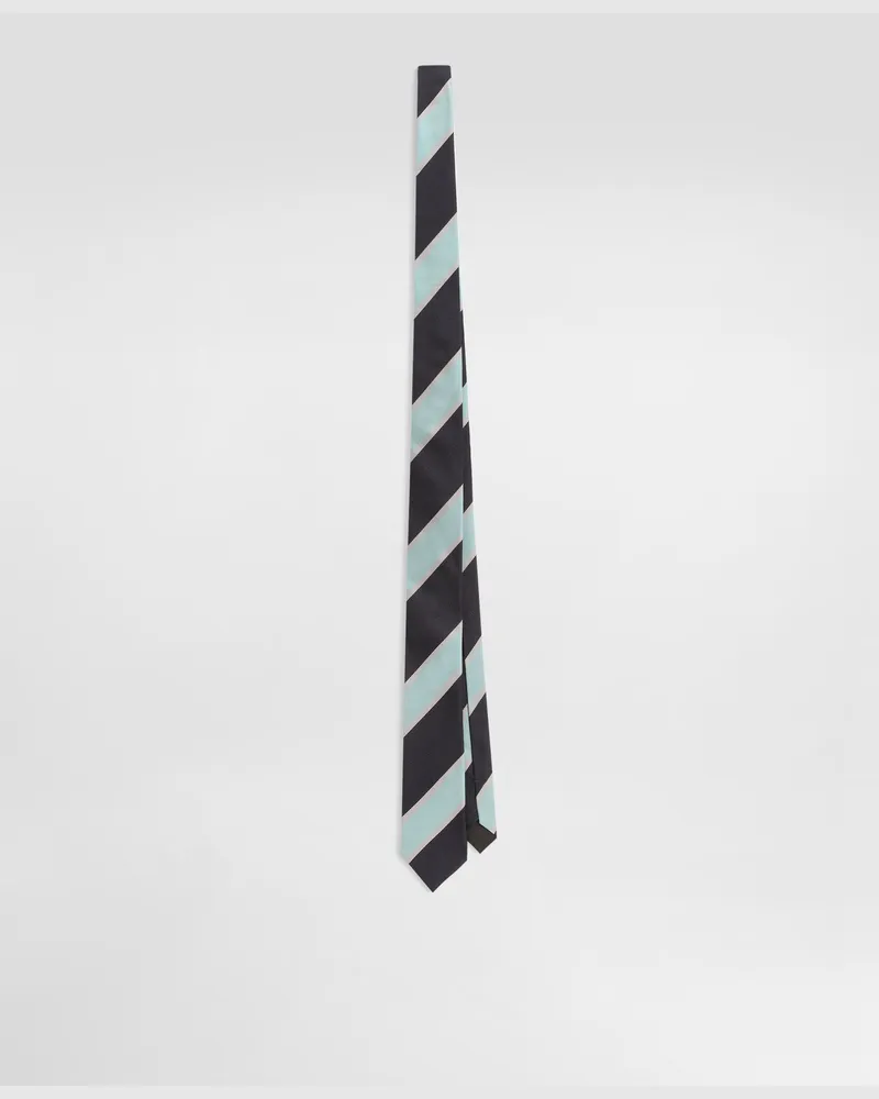 Dolce & Gabbana Cravatta Martini In Jacquard - Uomo Cravatte E Pochette Blu Blu