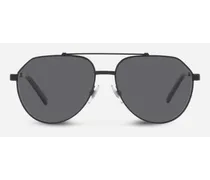 Gros Grain Sunglasses - Uomo Occhiali Da Sole Nero Opaco