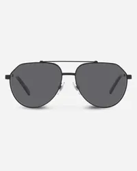 Dolce & Gabbana Gros Grain Sunglasses - Uomo Occhiali Da Sole Nero Opaco Generic