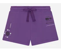 Shorts In Jersey Con Stampa Logo Dg Vib3 - Donna Collezione Dgvib3 Teen Viola