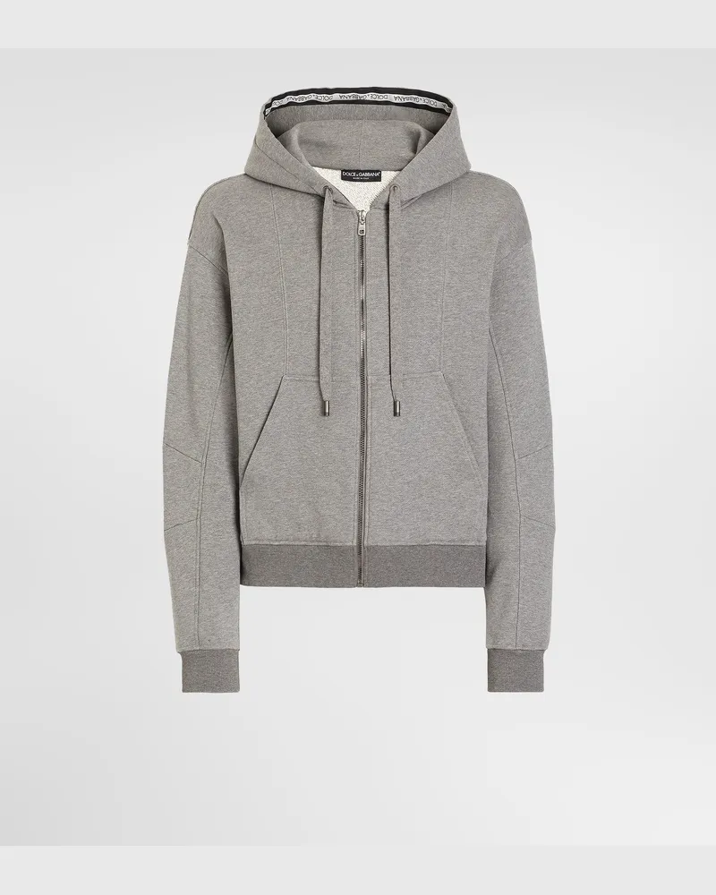 Dolce & Gabbana Felpa In Cotone Con Cappuccio - Uomo Felpe Multicolore Bicolore
