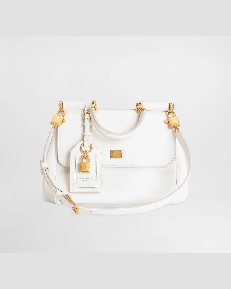 Dolce & Gabbana Borsa A Mano My Sicily Piccola In Pelle Di Vitello - Donna Collection Bianco Bianco