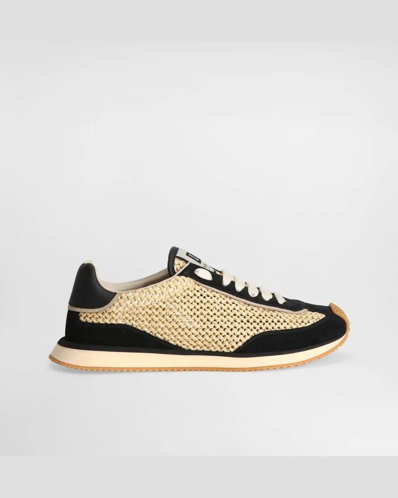 Dolce & Gabbana Sneaker Dg Cushion In Mix Materiali - Uomo Sneaker Multicolore Multicolore