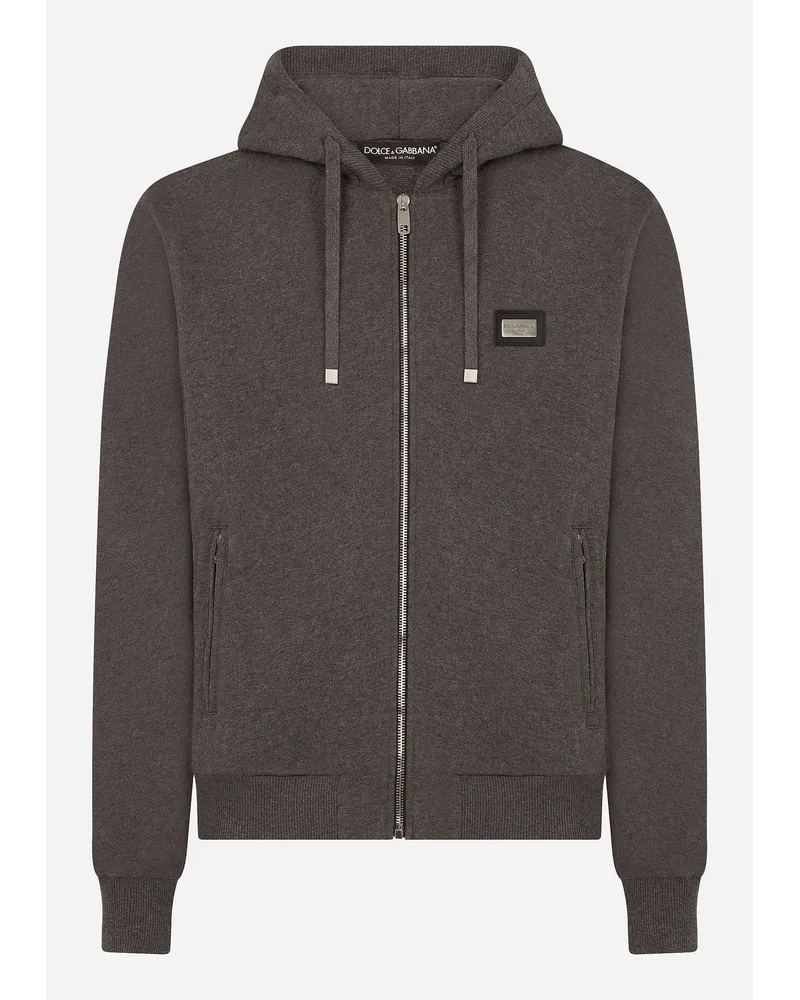 Dolce & Gabbana Sweatshirt Aus Baumwolljersey - Uomo Felpe Grigio Melange