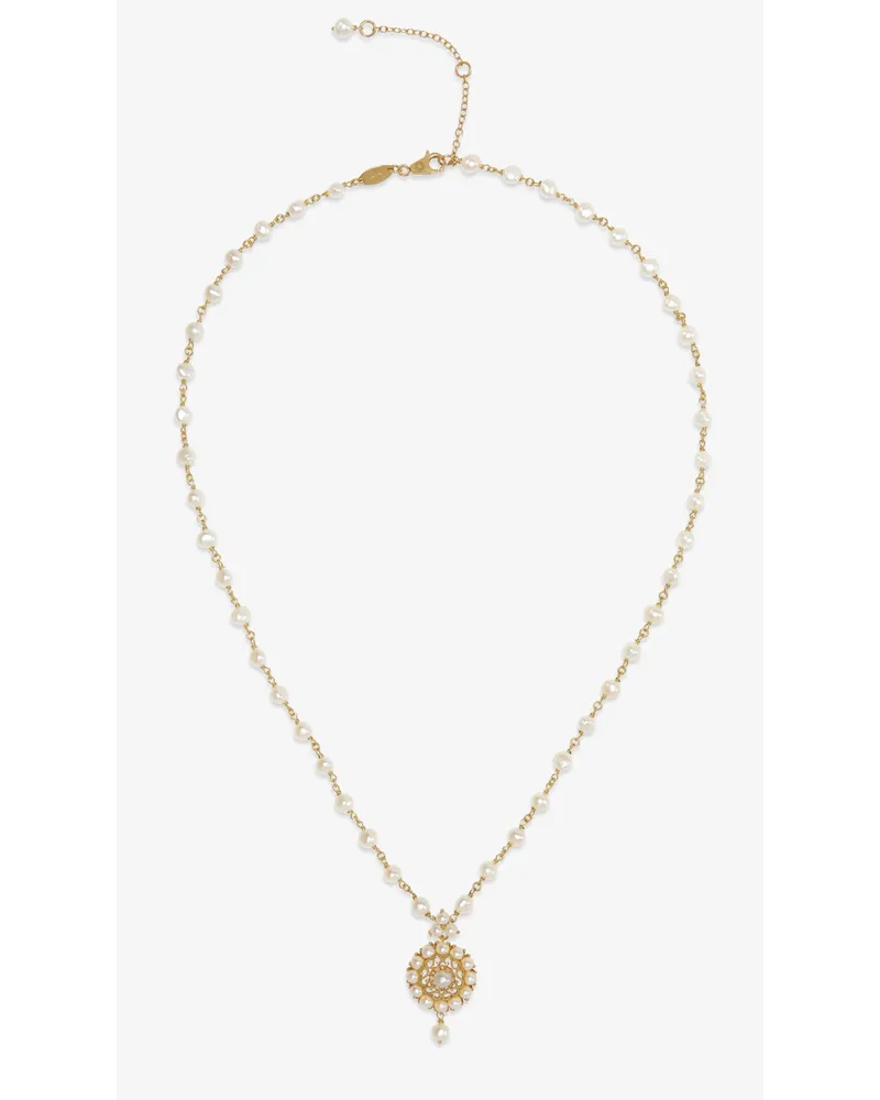 Dolce & Gabbana Romance Necklace In Yellow Gold With Pearls - Donna Collane Oro Oro