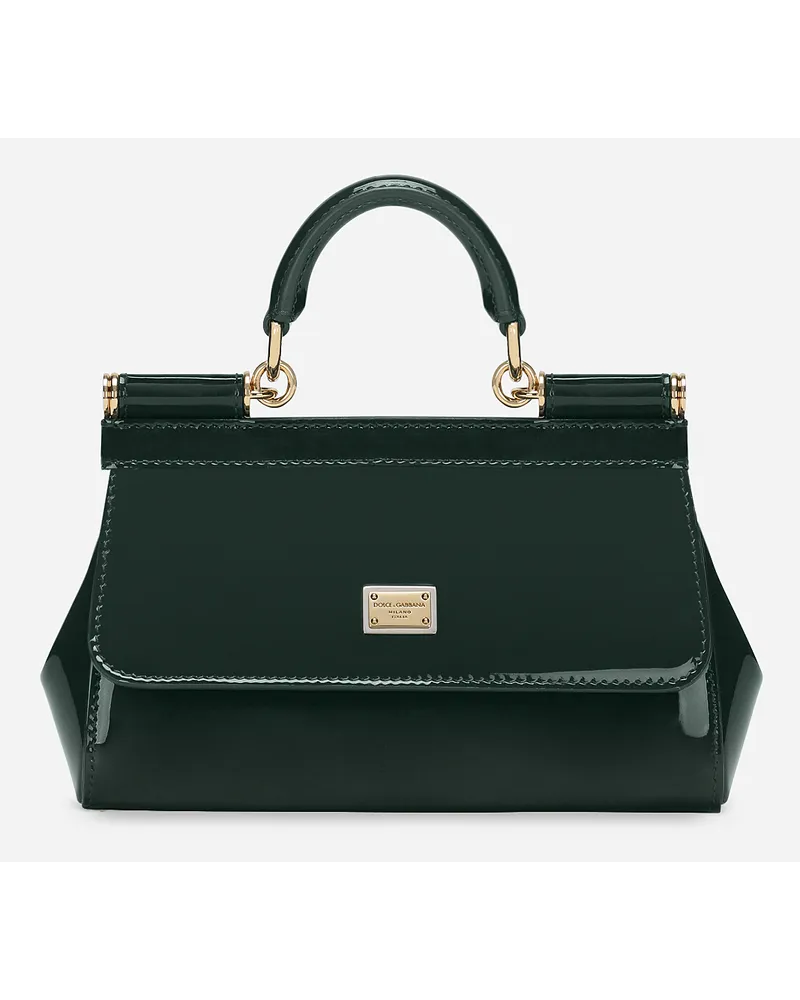Dolce & Gabbana Borsa A Mano Sicily Piccola - Donna Borse A Mano Verde Pelle Verde