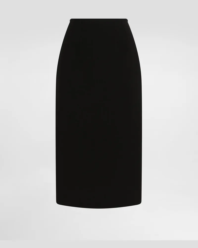 Dolce & Gabbana Gonna In Double Crêpe Di Lana - Donna Gonne Nero Nero