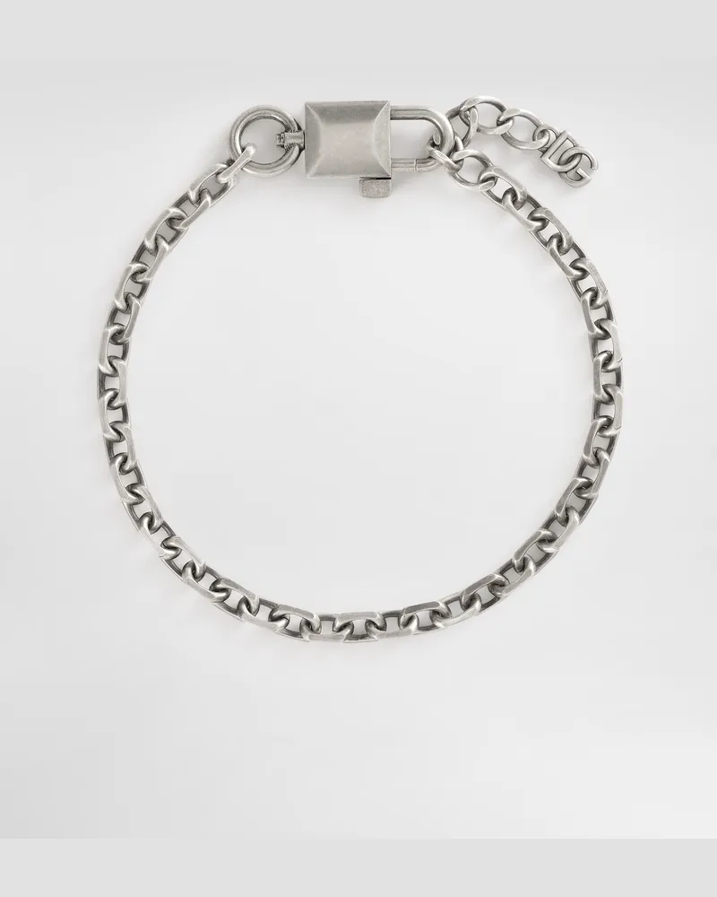 Dolce & Gabbana Collana A Catena - Uomo Bijoux Argento Metallo Argento