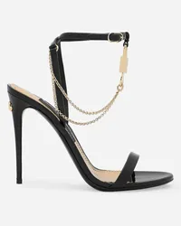 Dolce & Gabbana Sandalo In Vernice - Donna Sandali E Zeppe Multicolore Pelle Nero