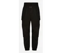 Cotton Cargo Pants With Branded Tag - Uomo Pantaloni E Shorts Blu Cotone