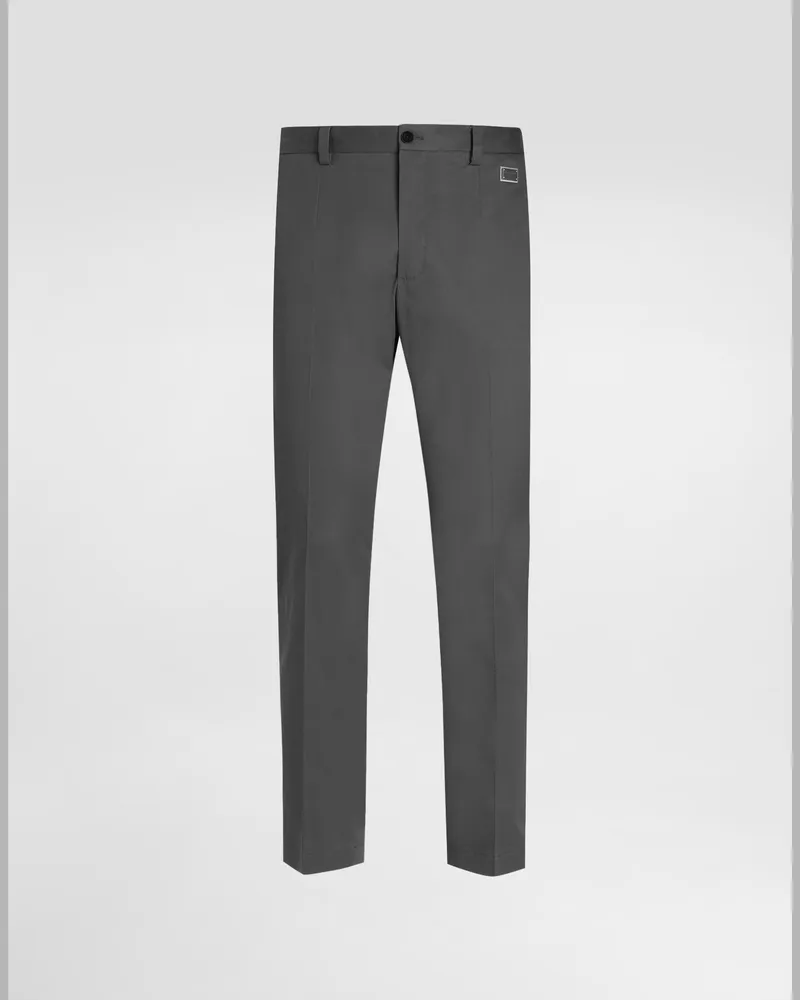 Dolce & Gabbana Pantalone Sartoriale In Cotone - Uomo Pantaloni E Shorts Grigio Grigio