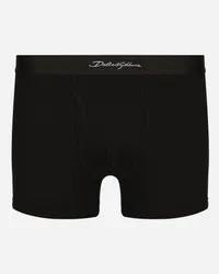 Dolce & Gabbana Boxer Regular Jersey Cotone Bielastico - Uomo Intimo E Loungewear Nero Nero