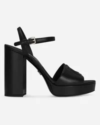 Dolce & Gabbana Calfskin Platform Sandals - Donna Sandali E Zeppe Nero Pelle Nero