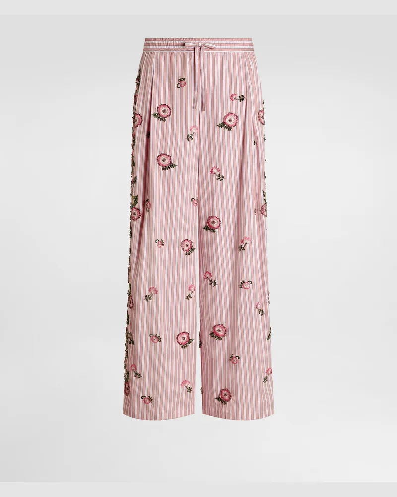 Dolce & Gabbana Pantaloni Vanity Con Ricamo - Uomo Pantaloni E Shorts Multicolore Variante