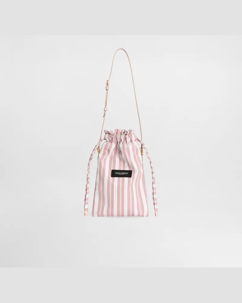 Dolce & Gabbana Borsa Essenza In Popeline A Righe - Donna Borse A Spalla E Tracolla Multicolore Multicolore