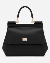 Dolce & Gabbana Borsa A Mano Sicily Grande - Donna Borse A Mano Nero Pelle Nero