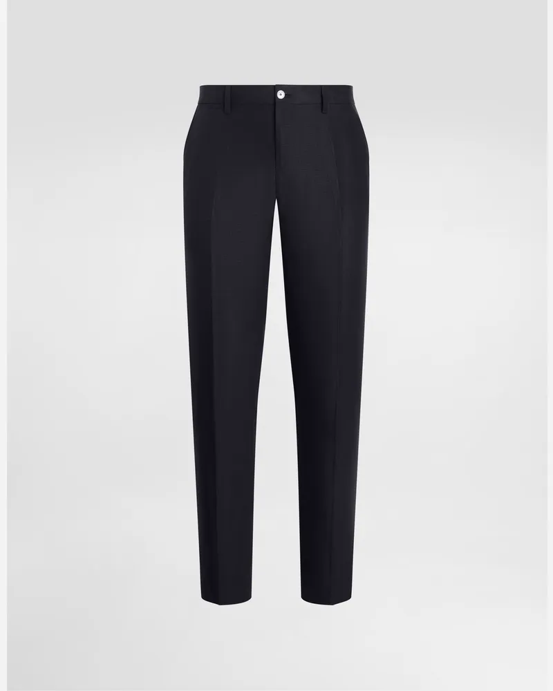 Dolce & Gabbana Pantalone Sartoriale In Lino - Uomo Pantaloni E Shorts Blu Blu