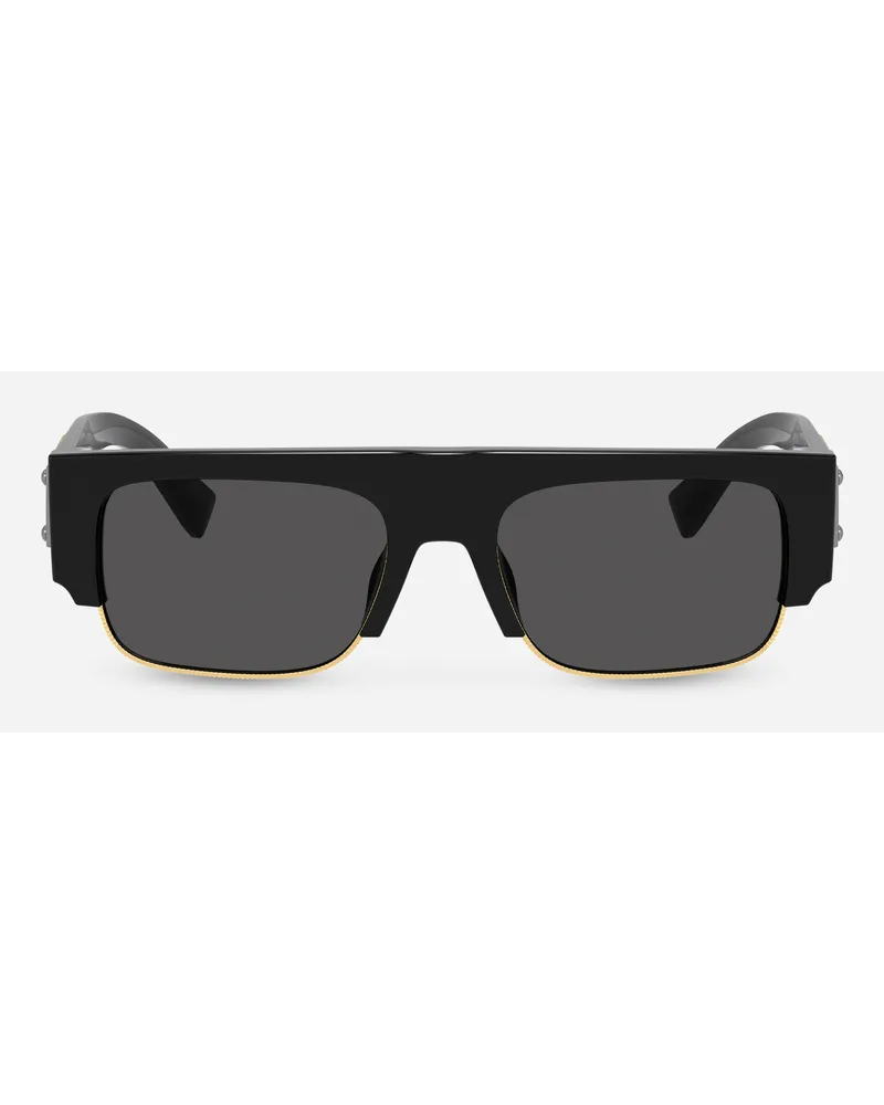 Dolce & Gabbana Logo Plaque Sunglasses - Uomo Nero Acetato Generic