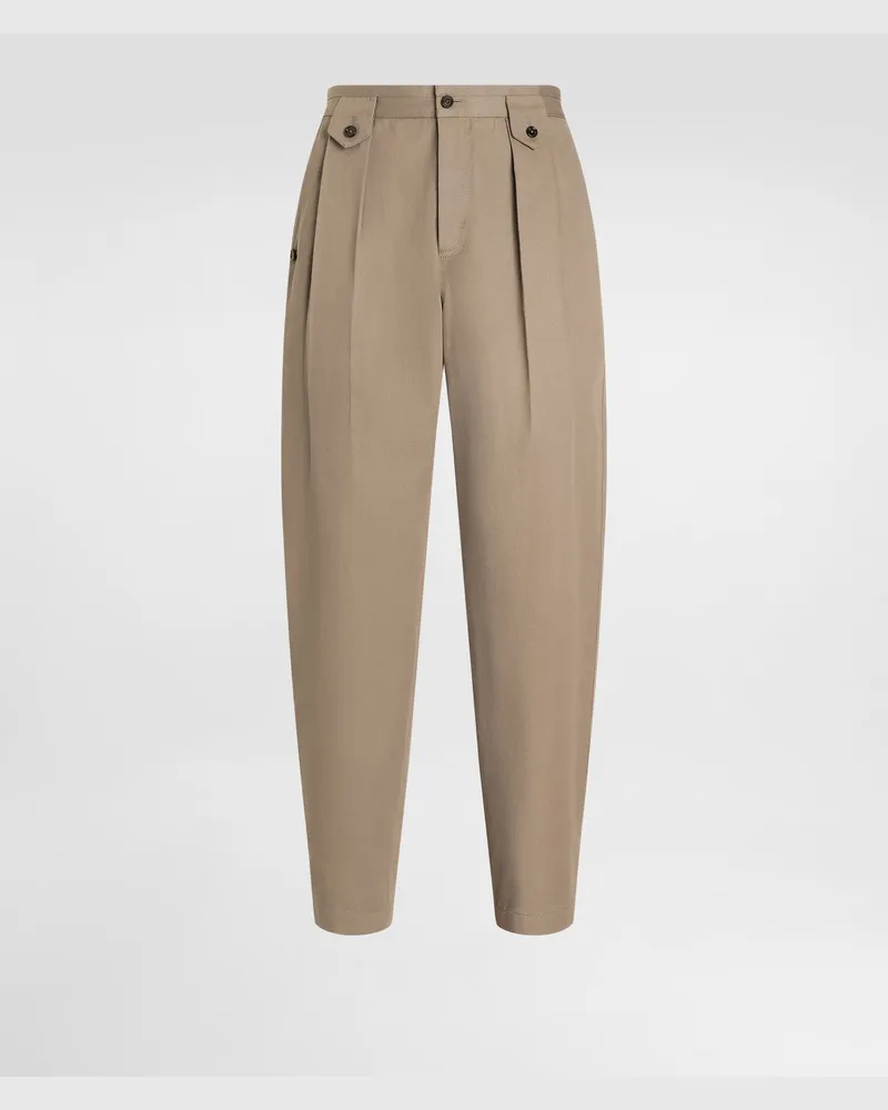 Dolce & Gabbana Pantaloni In Twill Di Cotone - Uomo Pantaloni E Shorts 