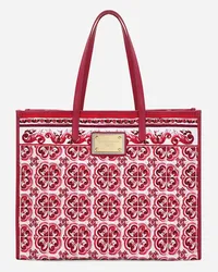 Dolce & Gabbana Borsa Shopping Grande - Donna Borse Shopping Fucsia Cotone Azulejos