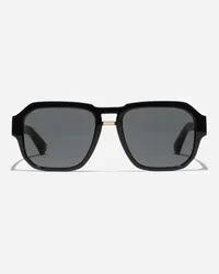 Dolce & Gabbana Occhiali Da Sole Mirror Logo - Uomo Occhiali Da Sole Nero Opaco Acetato Generic