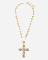 Dolce & Gabbana Pizzo Necklace In Yellow 18kt Gold With Aquamarines - Donna Collane Oro Oro