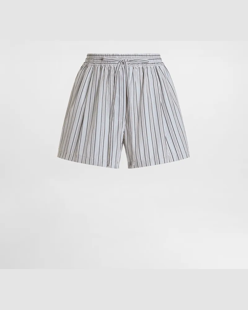 Dolce & Gabbana Shorts Culotte In Popeline Rigato - Donna Pantaloni E Shorts Multicolore Rigato