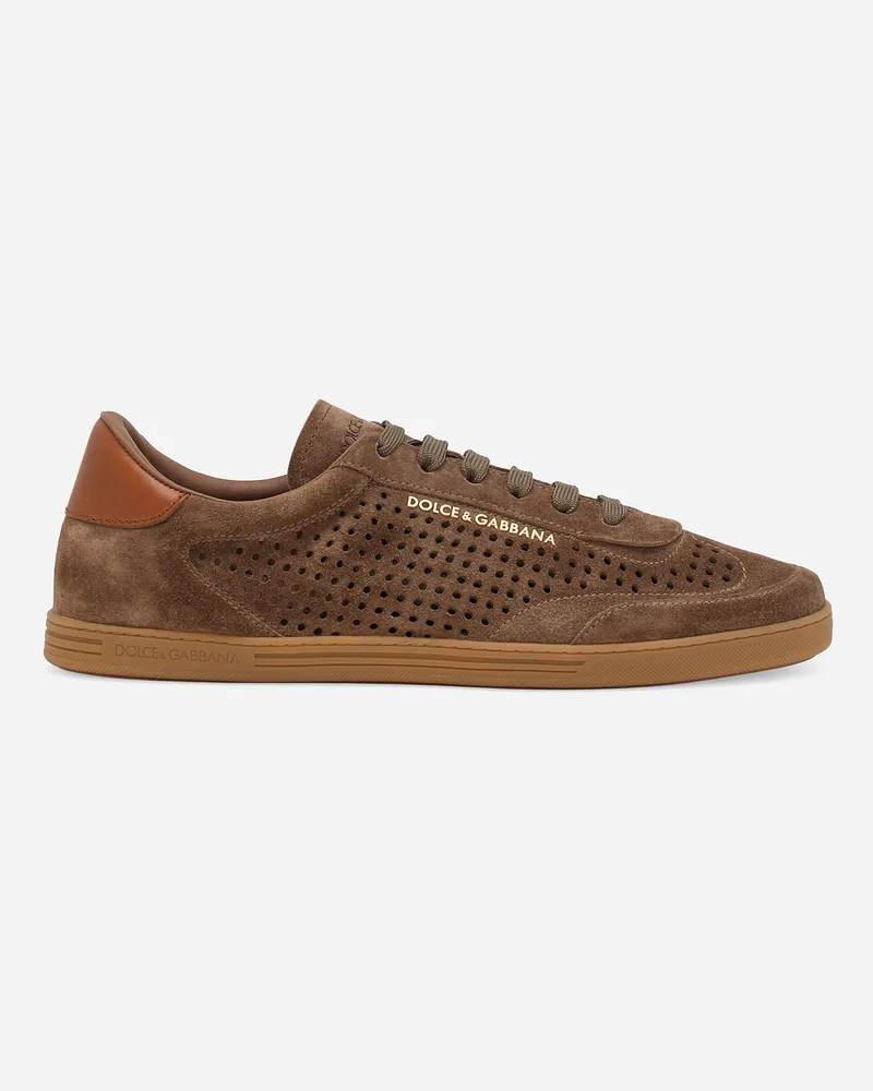 Dolce & Gabbana Sneaker Saint Tropez In Suede - Uomo Sneaker Beige Beige
