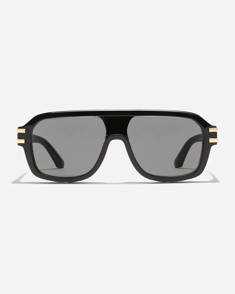 Dolce & Gabbana Occhiali Da Sole Dg Griffe - Uomo Novità Nero Acetato Generic