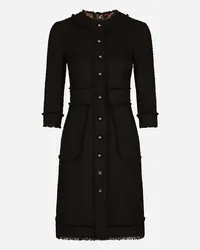 Dolce & Gabbana Raschel Tweed Midi Dress - Donna Abiti Nero Nero