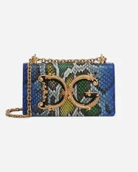 Dolce & Gabbana Phone Bag Dg Girls - Donna Borse Mini Micro E Pochette Blu Pelli Pregiate Multicolor