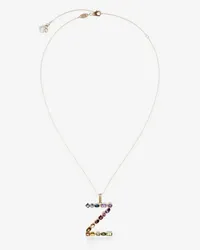 Dolce & Gabbana Pendente Z Rainbow Alphabet Con Gemme Multicolor - Donna Collane Oro Oro