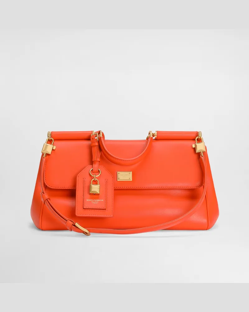 Dolce & Gabbana Borsa A Mano My Sicily Media In Pelle Di Vitello - Donna Borse A Mano Arancione Arancione