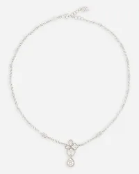 Dolce & Gabbana Collana Easy Diamond In Oro Bianco 18kt E Pavé Di Diamanti - Donna Collane Bianco Oro Bianco