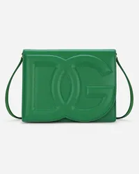 Dolce & Gabbana Borsa Dg Logo A Tracolla In Pelle Di Vitello - Donna Borse A Spalla E Tracolla Verde Pelle Verde