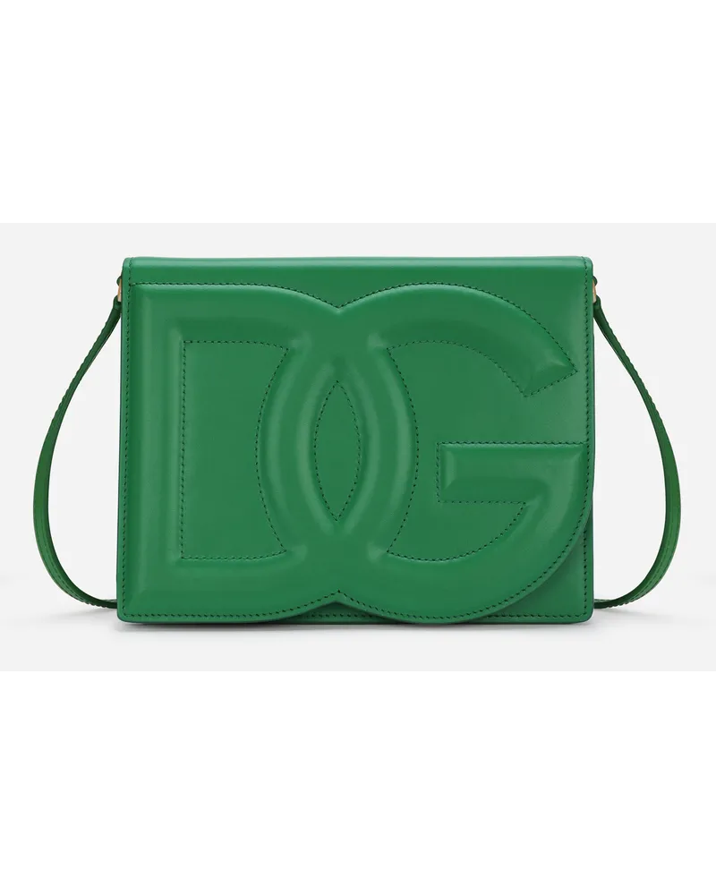 Dolce & Gabbana Borsa Dg Logo A Tracolla In Pelle Di Vitello - Donna Borse A Spalla E Tracolla Verde Pelle Verde