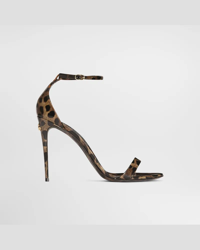 Dolce & Gabbana Sandalo In Pelle Di Vitello Stampa Leo - Donna Sandali E Zeppe Stampa Animalier Pelle Leo