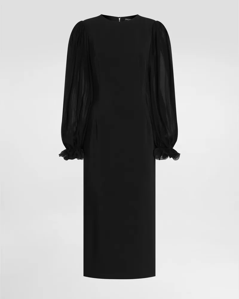 Dolce & Gabbana Abito In Cady Strutturato - Donna Abiti Nero Viscosa Nero
