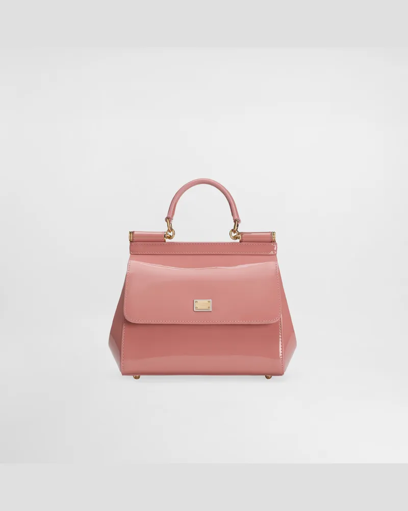 Dolce & Gabbana Borsa A Mano Sicily Media - Donna Borse A Mano Rosa Rosa