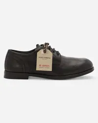 Dolce & Gabbana Derby In Cuoio - Uomo Stringate Nero Pelle Nero