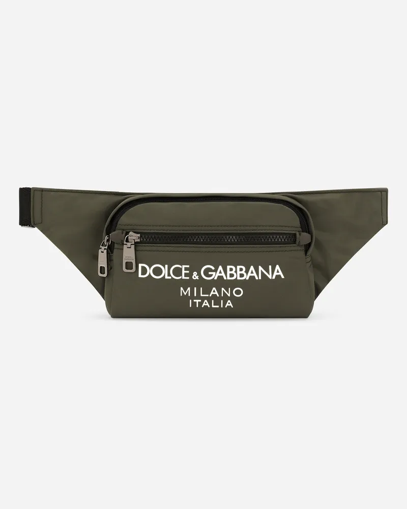 Dolce & Gabbana Marsupio Piccolo In Nylon - Uomo Zaini E Marsupi Verde Nylon Verde