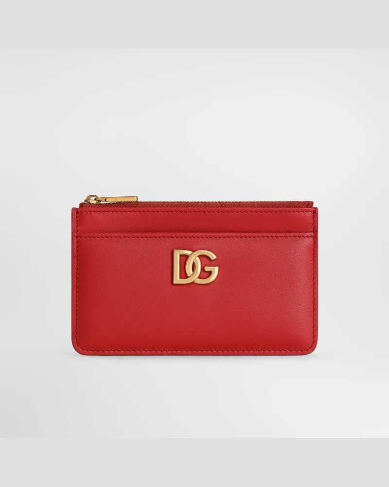 Dolce & Gabbana Portacarte 3.5 In Pelle Di Vitello - Donna Portafogli E Piccola Pelletteria Rosso Rosso