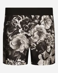 Dolce & Gabbana Shorts In Seta Stampa Fiori - Uomo Intimo E Loungewear Stampa Stampa